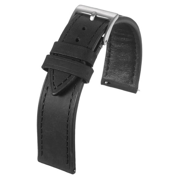 Uxcell Leather Watch Band 20mm Vintage Watch Straps with Pin Buckle, Black