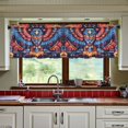 thumbnail image 3 of Yayeee Kitchen Curtains Tier Set of 2 Light Filtering 57"x24" Over Sink Window Panels, Blue Abstract Eagle, 3 of 7