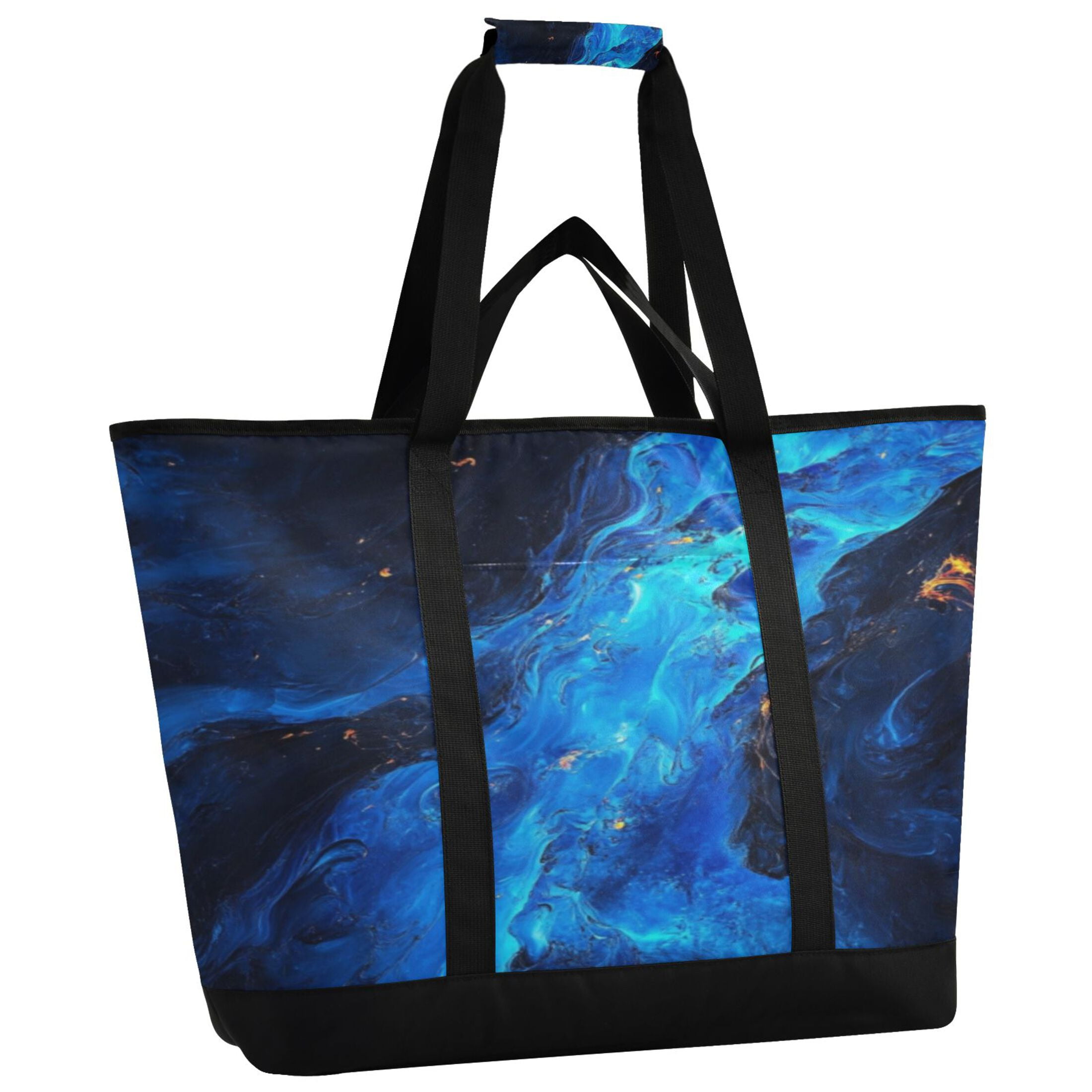 Large Hand-held Ice Pack Picnic Bag Insulation and Refrigeration Suitable for Shopping Picnics and Camping Blue Lava Picture