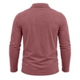 thumbnail image 5 of GrmtClth Outdoor Walking Vintage Distressed Lapel Collar Polo Shirts, Long Sleeve Single Chest Pocket Relax Fit Spring Daily Tops Wine L, 5 of 5