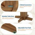 thumbnail image 3 of 47 Inch Farmhouse Round Dining Table, Sturdy Pedestal Wood Circle Table for 4-6 People | Dining Room, Living Room, Apartment Use - Walnut, 3 of 8