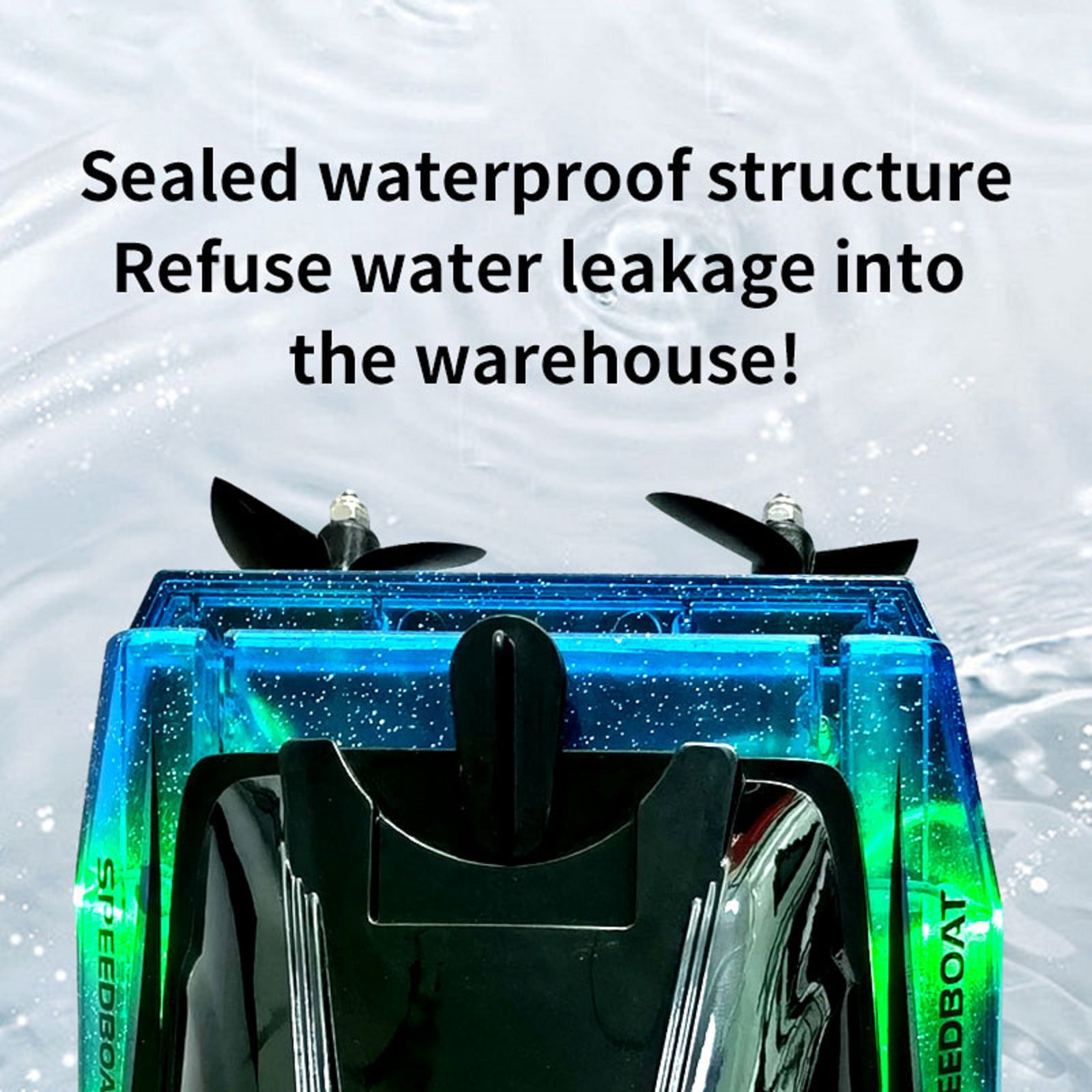 S15 Fast RC Boat with LED Lights, 30+KM/H, High Speed Remote Control Racing Boat, Self-Righting, 2 Batteries, 30+ Mins, 2.4GHz Pool & Lake Toys for Kids & Adults