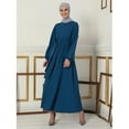thumbnail image 2 of Vestido musulmán con hijab Abayas Ramadán para mujeres Abaya Dubai Turquía Ropa islámica, 2 of 4
