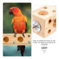 thumbnail image 3 of Miangastore Wooden Bird Perch Stand for Pet Use Beige Color Easy to Install and Use 7.8 Inches, 3 of 9