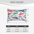 thumbnail image 4 of Sikiie Colorful Shark Print Plush Pillow Cover, Wrinkle-proof and Stain-resistant Pillow Protector without Pillow Core, Home Decoration-16"x24", 4 of 6