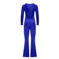 thumbnail image 5 of adviicd Women Sweatsuits Set 2 Piece Tracksuit Outfits Velour Jogging Long Sleeve Sweat Zip up Hoodie and Sweatpants Set (Blue, XS), 5 of 6