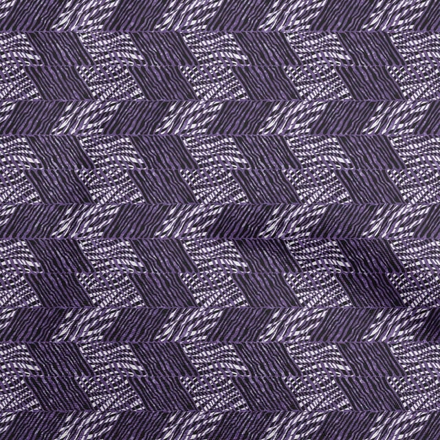 oneOone Coton Flex Violet Tissu Abstrait Matière de Robe Tissu Imprimé Tissu au Mètre 40 Pouces de Large