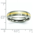 thumbnail image 6 of Chisel Titanium Brushed with 14k Gold Inlay 5.2mm Band - Ring Size 12.5, 6 of 8