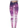 thumbnail image 4 of Womens Leggings Fashion Graphic Printed Stretchy High Waisted Tights Runing Workout Athletic Yoga Pants (3XL, Pink A), 4 of 5