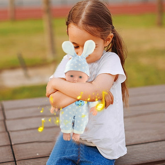 Meitianfacai 12 Inch Doll With Accessories Set Soft Dolls For 3+ Year Old Girls Boy Toys For Birthday Gift Can Make Sound, Blue