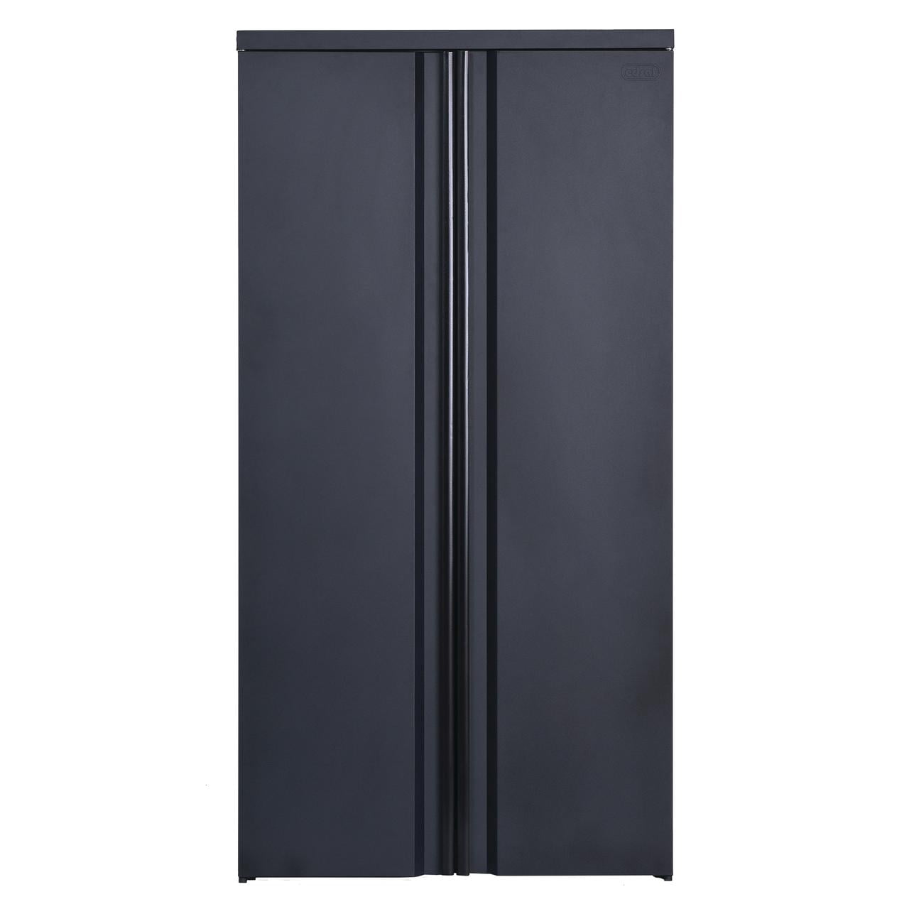 Edsal Lightweight Aluminum Freestanding Tall Garage Storage Cabinet, Black