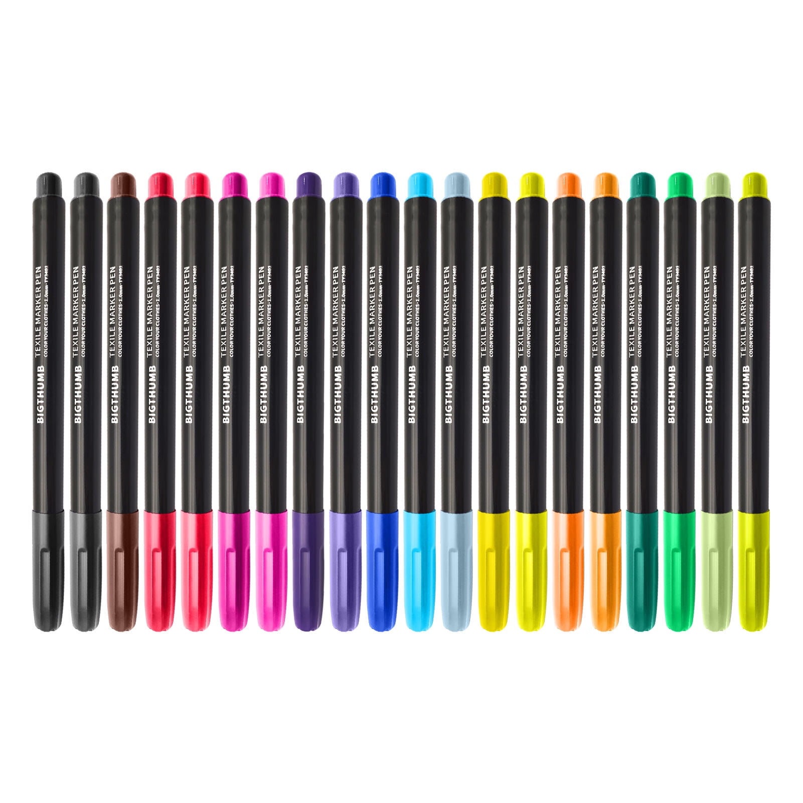 Fabric Markers Pens | 20 Vibrant Colors Permanent Fabric Markers | Rich ...