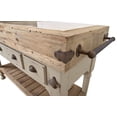 thumbnail image 5 of Marble Top 3 Drawer Kitchen Island In Chalk White, 5 of 5