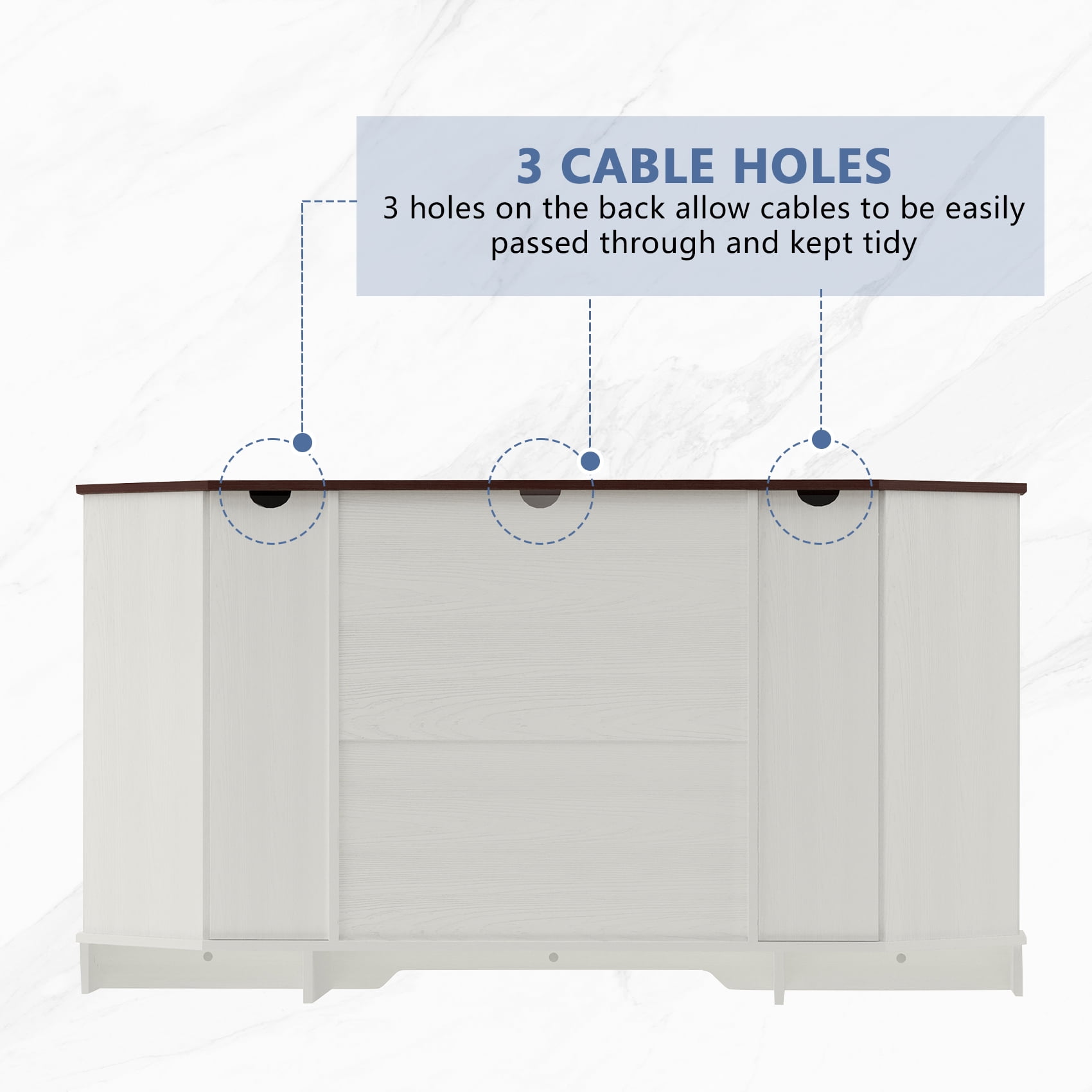 Melidee Corner TV Stand for 65 Inch TV, Sliding Barn Door Entertainment Center with Storage, 58" W x 15.7" D x 31" H, White
