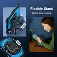 thumbnail image 3 of ELEHOLD Heavy Duty Case for iPad Pro 11-inch (M5) 2025/(M4) 2024 , 3-Layer Rugged 360 Rotating Kickstand Handle Grip Detachable Shoulder Strap Kids Friendly Shockproof Case, Black+Blue, 3 of 8