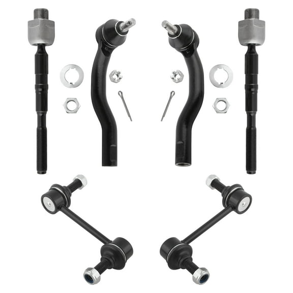 BOXI (Set of 6) Front Sway Bar Links   Inner and Outer Tie Rod Ends Kit Fit for Ford Edge 2007-2014 / for Lincoln MKX 2007 2008 2009 2010 2011 2012 2013 2014 2015 | K750159 EV800576 ES800473 ES800474