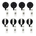 thumbnail image 1 of JANYUN 50 clips retráctiles para carrete de insignia para colgar llavero con nombre de tarjeta de identificación (negro), 1 of 7