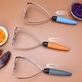 thumbnail image 4 of destyer Potato Masher Stainless Steel Non-slip Handle Vegetable Crusher Bean Baby Food Mashed Potatoes Pusher Mashing Maker Ricer Blue, 4 of 7