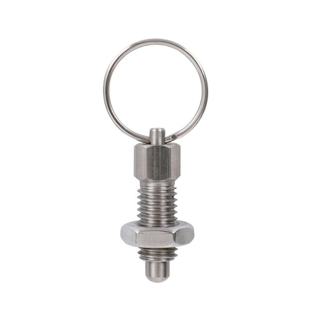 CRAFTHROU 2Pcs Plunger Pin for Industrial Use Silver Stainless Steel Round Head