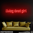 thumbnail image 3 of Craftnamesign Living Dead Girl Neon Sign, Gothic Girl Wall Sign, Bedroom Wall Decor, 3 of 5