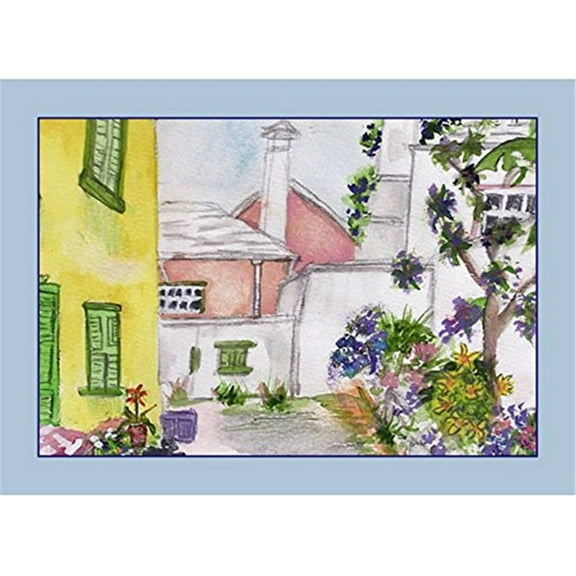 Betsy Drake PM108 Yellow House Place Mat - Set of 4