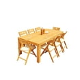 thumbnail image 4 of Grade-A Teak Dining Set: 8 Seater 9 Pc: 86" Canberra Rectangle Table And 8 Surfliner Folding Reclining Arm Chairs Outdoor WholesaleTeak #51SL1909, 4 of 4