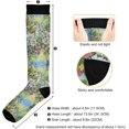 thumbnail image 3 of GZHJMY 1 Pair Watercolor Daisies Compression Socks 20-30mmHg Knee High Women Socks Tube Athletic Stockings for Men Sport Soccer Running Cycling Medical Nurse Winter Travel, 3 of 7