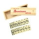 thumbnail image 1 of Juego de dominó,Juego de mesa con caja de madera,Herramienta educativa profesional multifuncional para juegos familiares, viajes nocturnos para niños, 1 of 9