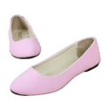 thumbnail image 1 of Women's Ballet Dolly Heels Shoes Faux Suede Flats Shoes, 1 of 2