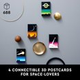 thumbnail image 2 of POINTERTECK Bonnes Idées Contes de l'Ère Spatiale 21340 Ensemble de Construction pour Adultes 4 Modèles de Cartes Postales 3D Connectables Idée Cadeau pour les Amateurs de Science-Fiction et d'Astronomie à Construire et Accrocher, 2 of 6