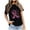 Black, variant on Kilaqueen Pink Ribbon Shirts for Women Octoble Breast Cancer Awareness T-Shirt Short Sleeve Round Neck Hope Inspirational Blouse Tunic Tops