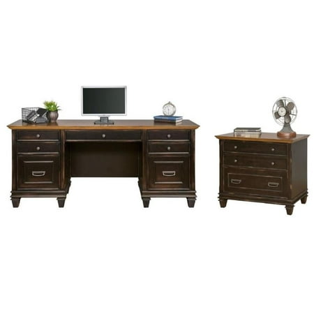 Hartford 2 Piece Office Set With File Cabinet And Credenza In