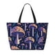 thumbnail image 2 of Fotbe Floral Hippie Mushrooms Bolsa de Viaje para Playa - Resistente al Agua, Bolsa Tote de Gran Capacidad y Ligera con 7 Bolsillos para Mujeres y Hombres, 2 of 7