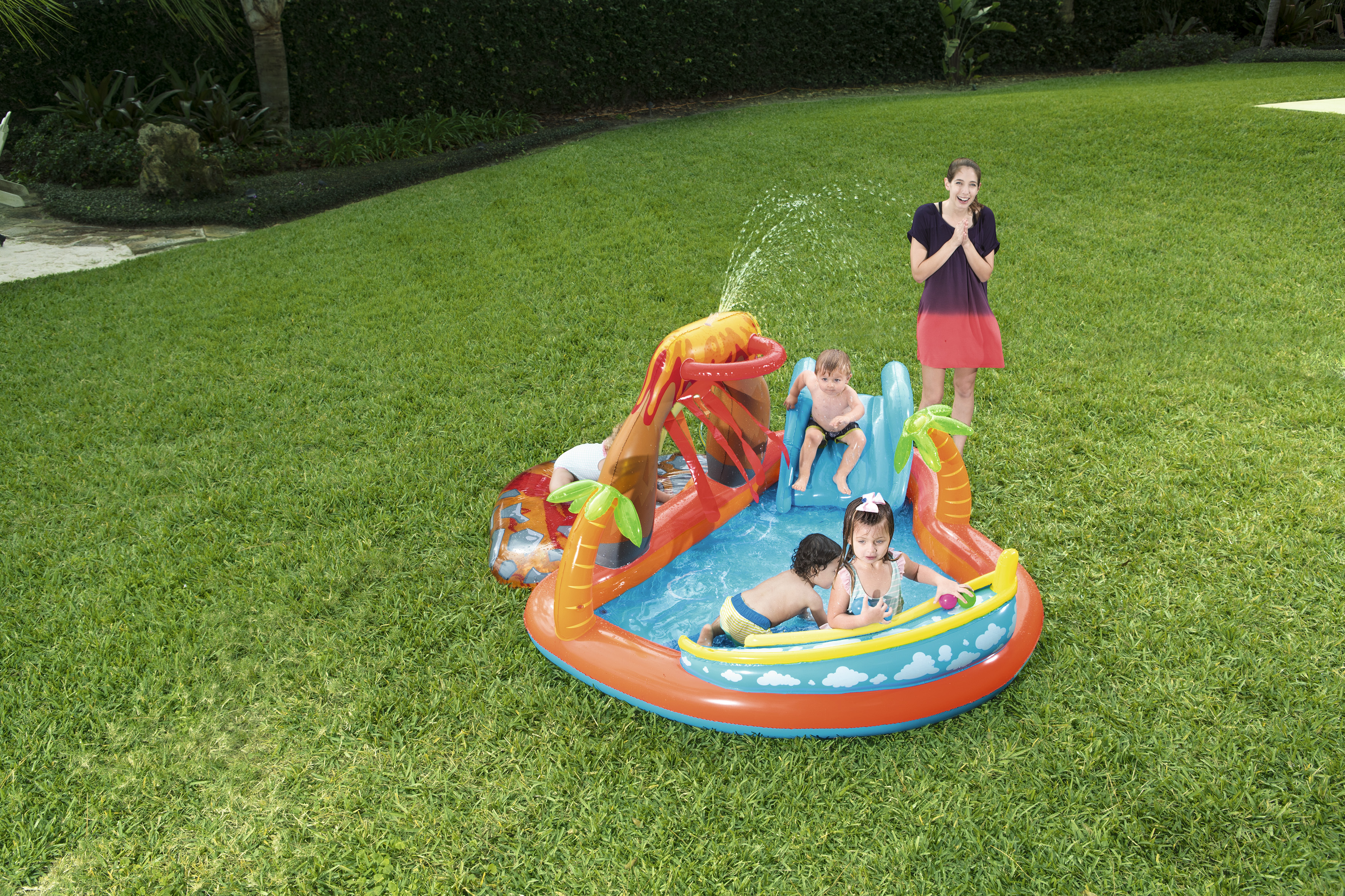 Bestway - H2OGO! 104 in. x 104 in. x 41 in. Lava Lagoon Play Center - image 5 of 8