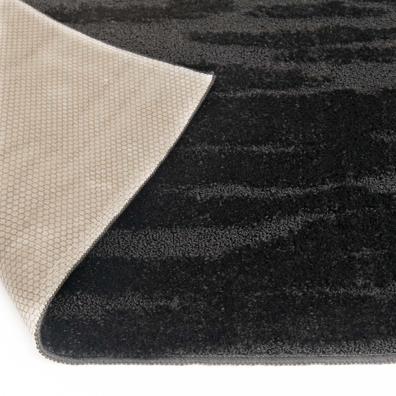 Athen Ripley Black 26"x45" Washable area rug