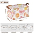thumbnail image 7 of Yayeee Foldable Storage Basket for Shelves with Handles Set of 2 Waterproof Cloth Bins, Floral Orange, 7 of 7