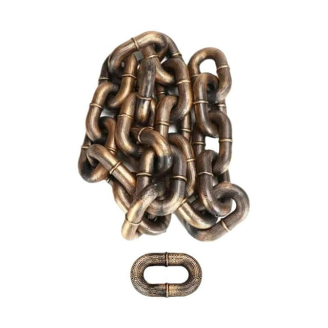 Correa gruesa de cadena de hierro grande de plástico de imitación para perros = suministros creativos para pasear - C8U0
