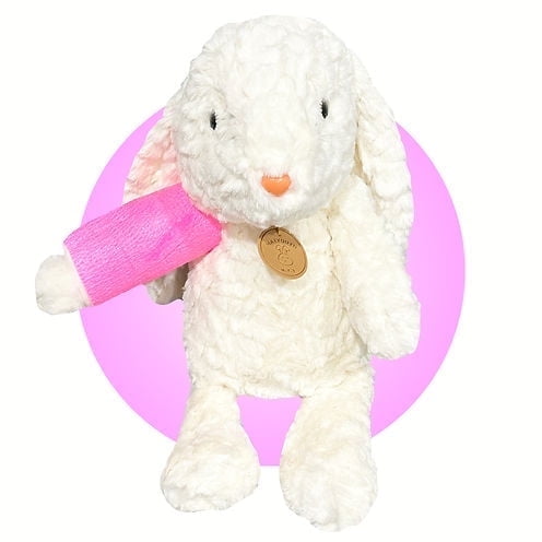 Broken Arm/Leg Gift for Kids - Choose Your Cast Location - 14" Bunny Plush With Custom Cast - Get Well Gift for Broken Bone
