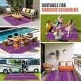 thumbnail image 4 of Purple Wood Grain Outdoor Rug for Patio/Deck/Porch, Non-Slip Large Area Rug 6 x 9 Ft, Farmhouse Plank Retro Country Indoor Outdoor Rugs Washable Area Rugs, Reversible Camping Rug Carpet Runner, 4 of 8