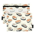thumbnail image 2 of Ckdifva Delicious Sushi Pencil Pouch 3 Ring Zipper Pencil Case Binder Pockets Clear Top Cosmetic Bag 2 Pack, 2 of 6