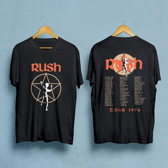Rush Band Shirt, Rush 1976 Tour T-shirt