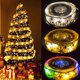 thumbnail image 2 of Cinta de luz dorada y plateada para decoración de árbol de Navidad, adornos para el hogar, 2023, 1m/2m/3m, 2 of 4