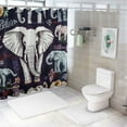 thumbnail image 7 of Autua Elephant Tapestry Maximalism Shower Curtain Set for Bathroom Decoration with Hooks 69"x72, 7 of 7