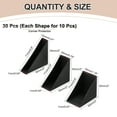 thumbnail image 2 of Uxcell 1 Set Triangle Glass Corner Protector, 0.5/0.8/1.2 Inch Plastic Glass Table Corner Protector Transport Corner Guard for Glass, Ceramics, Wood, and Steel(Right Angle, Black), 2 of 6