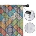 thumbnail image 4 of Blackout Kids Curtains,Multicolor Ethnic Geometric Patchwork Pattern Childrens Insulated Curtains Set Of 2,Bedroom Essentials,Toddler Room Decor 42x54in(106x137cm), 4 of 5