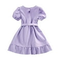 thumbnail image 3 of Toddler Girls Summer Dress Ruffle Swing Maxi Dresses Kids Outfit Dresses 4-7 Years, 3 of 9