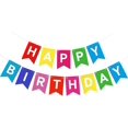 thumbnail image 1 of Banderines de feliz cumpleaños, banderines de cumpleaños arcoíris para suministros de fiesta, ceremonias, decoraciones para dormitorios de cocina, niños y niñas, 1 of 5