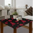 thumbnail image 6 of Fruit Watermelon Cherry Pineapple Square Fitted Tablecloth with Elastic Edge Waterproof Wipeable Table Cover Stain-Resistan Oil-Proof Washable Table Cloth for Indoor Outdoor 46x46 Inch, 6 of 6
