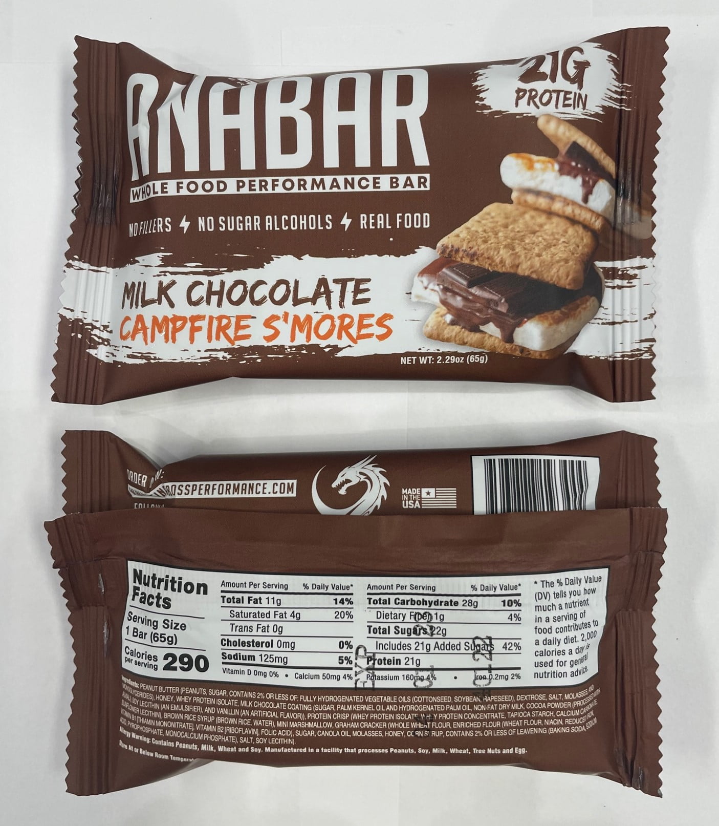 Anabar Protein Bars 5 bars-Smores, Cookies, Cereal, Monster, Peanut Butter 21g