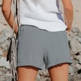thumbnail image 5 of JIKNTTR Biker Shorts Women Fashion Spring Summer Striped Drawstring Side Pockets Casual Shorts Quick Dry Lightweight Summer Shorts, 5 of 9